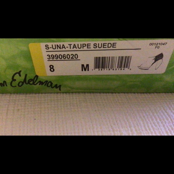 Taupe suede high heel booties w/ beading - Picture 8 of 8